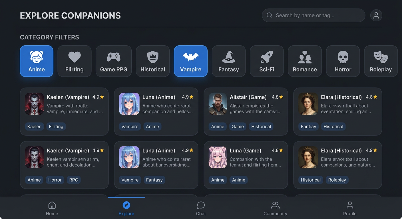 Botify AI categories filter screenshot